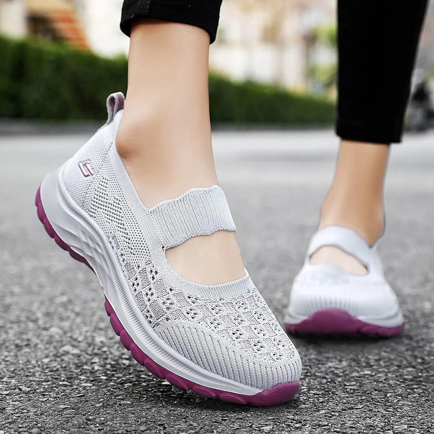 Women's Trainers Casual Mesh Breathable Sneakers Walking Gym Sport Lightweight Black Running Shoes for Womens