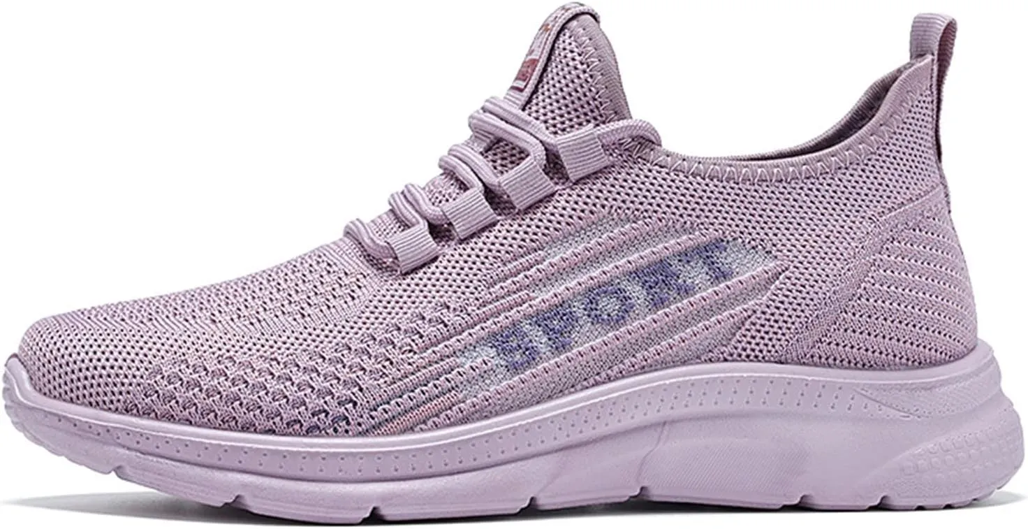Women's Trainers Casual Mesh Breathable Sneakers Walking Gym Sport Lightweight Black Running Shoes for Womens