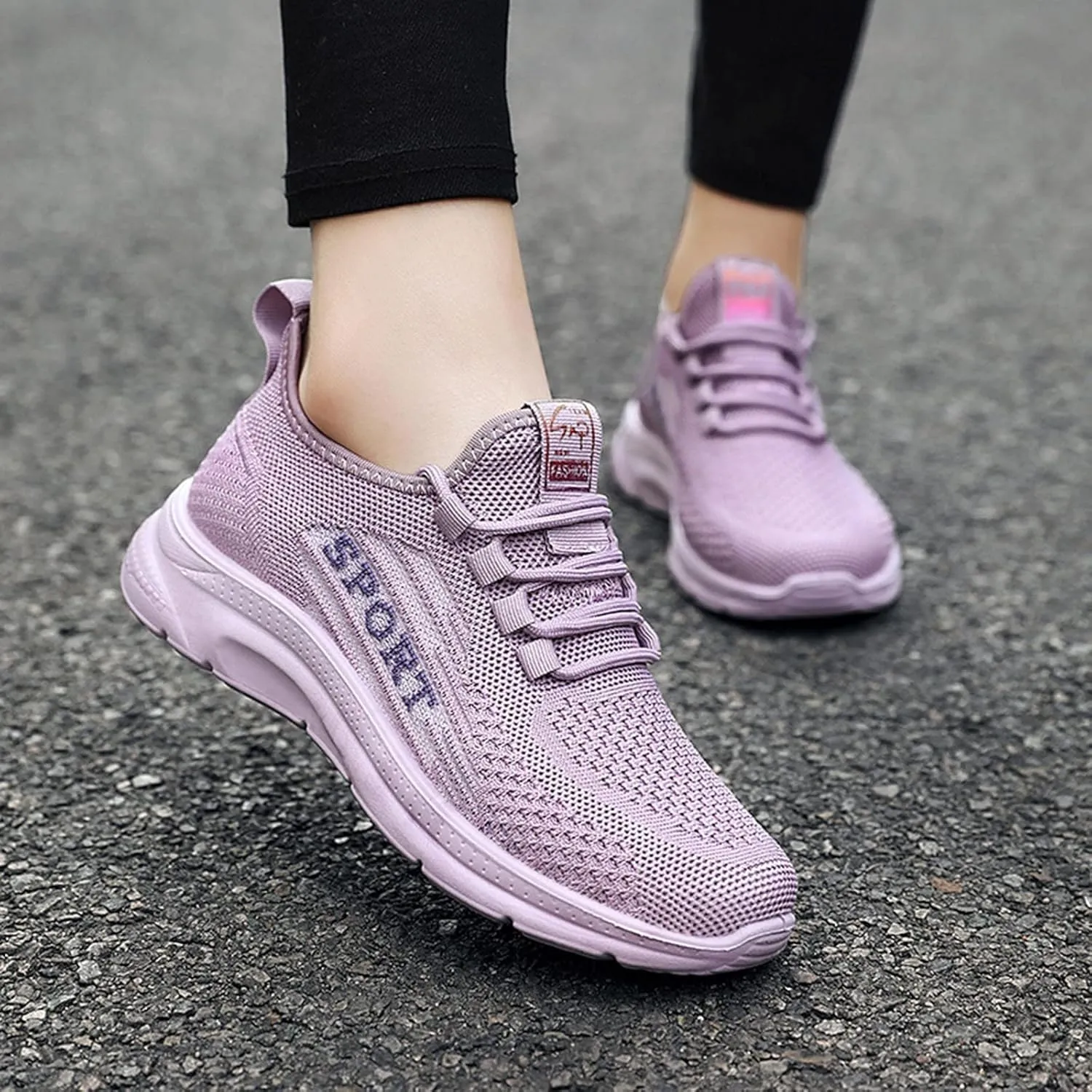Women's Trainers Casual Mesh Breathable Sneakers Walking Gym Sport Lightweight Black Running Shoes for Womens