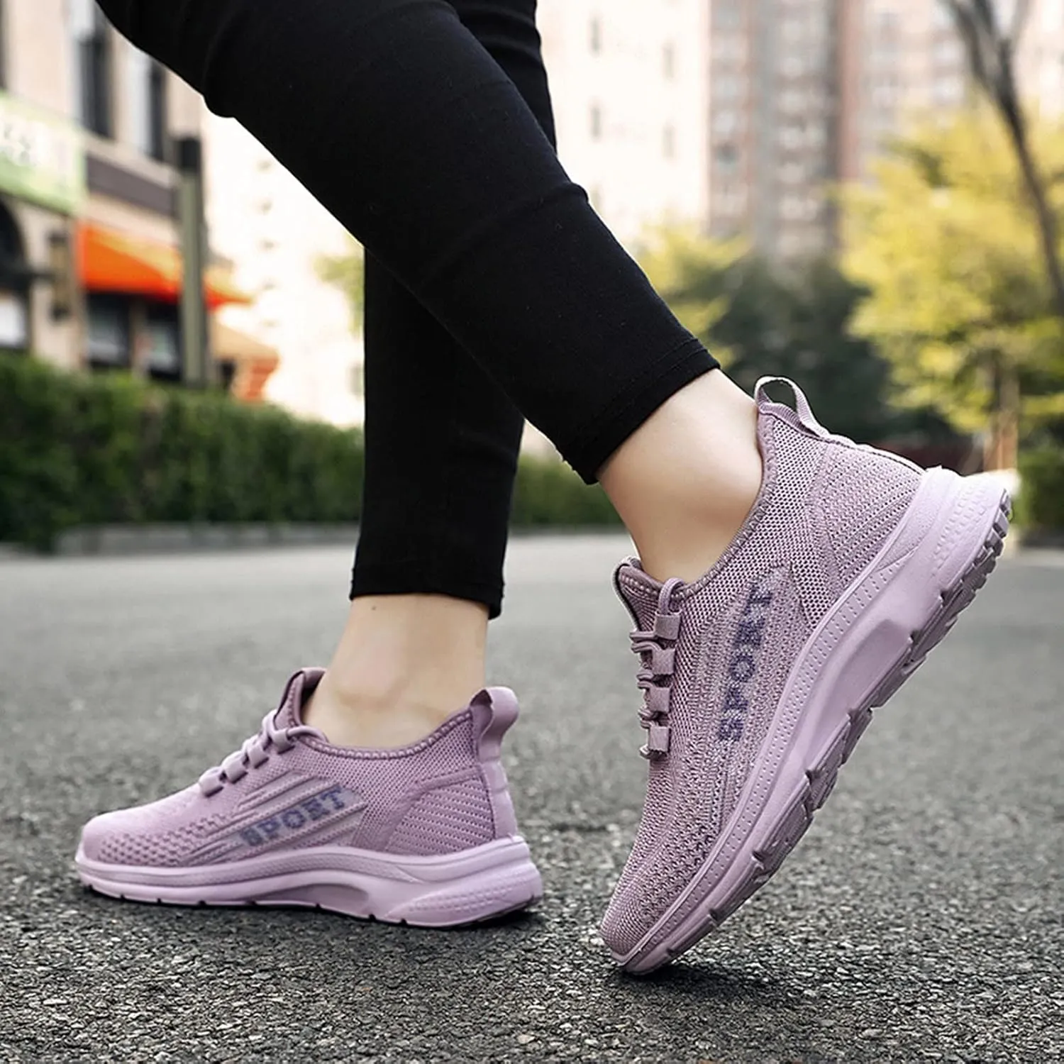 Women's Trainers Casual Mesh Breathable Sneakers Walking Gym Sport Lightweight Black Running Shoes for Womens