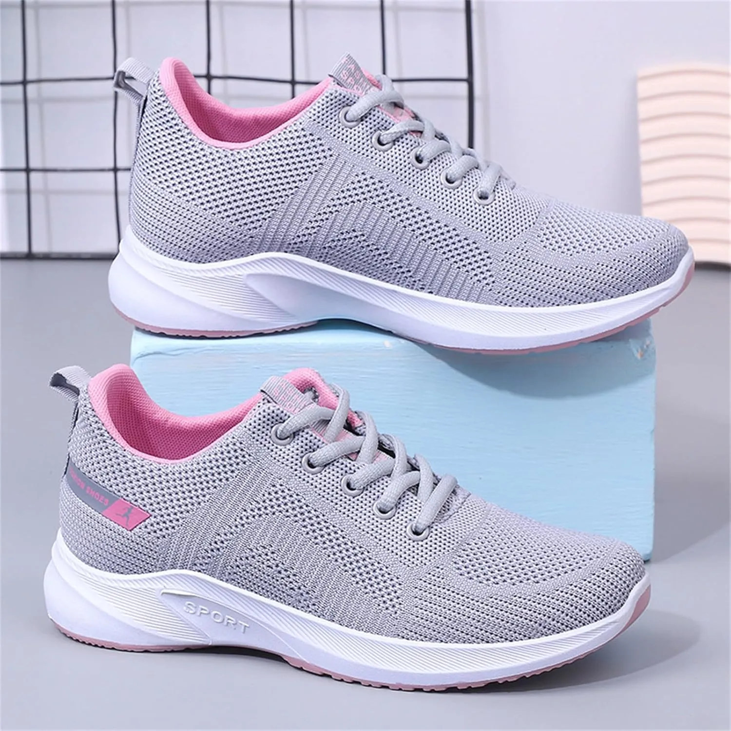 Womens Trainers Shoes Slip On Ladies Walking Running Sneakers Gym Comfortable Tennis Lightweight Casual Sport Shoe