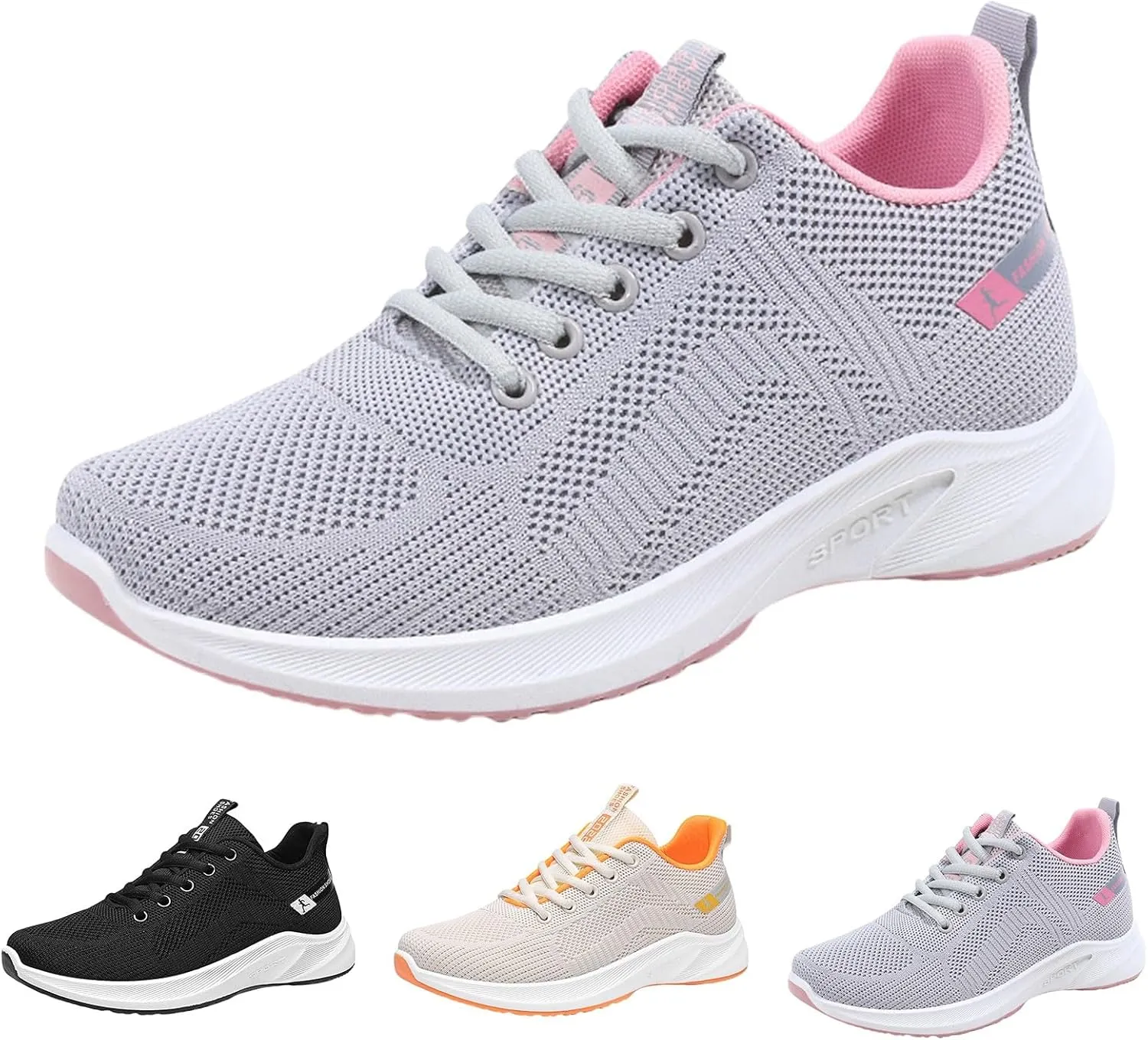 Womens Trainers Shoes Slip On Ladies Walking Running Sneakers Gym Comfortable Tennis Lightweight Casual Sport Shoe