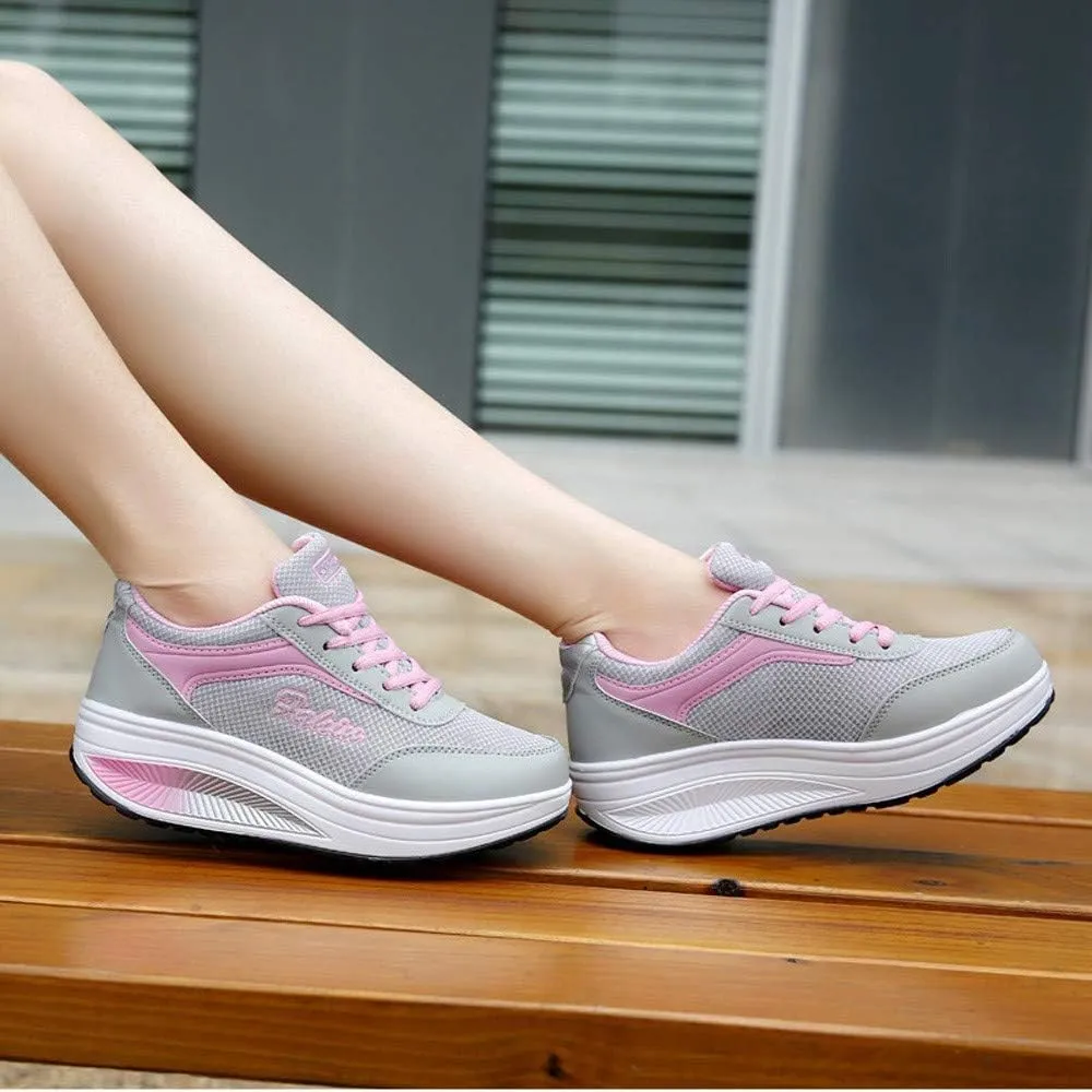 Womens Trainers Shoes Wide Fit Sneakers Ladies Walking Gym Shoes Breathable Athletic Air Cushion Jogging Running Shoes