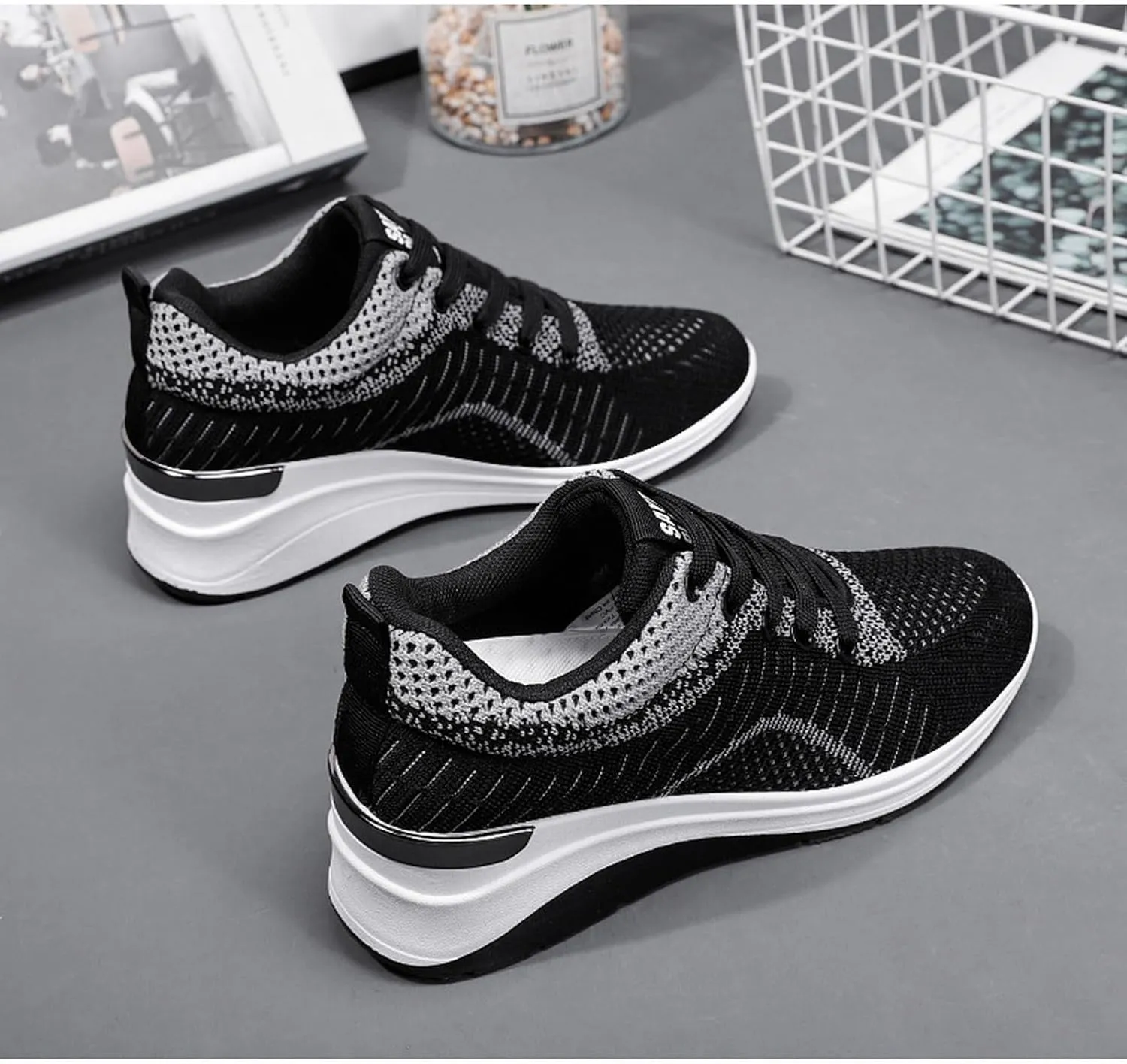 Women's Walking Shoes Mesh Breathable Lightweight Casual Sneakers for Work Gym Running Slip-On Training Shoes Women
