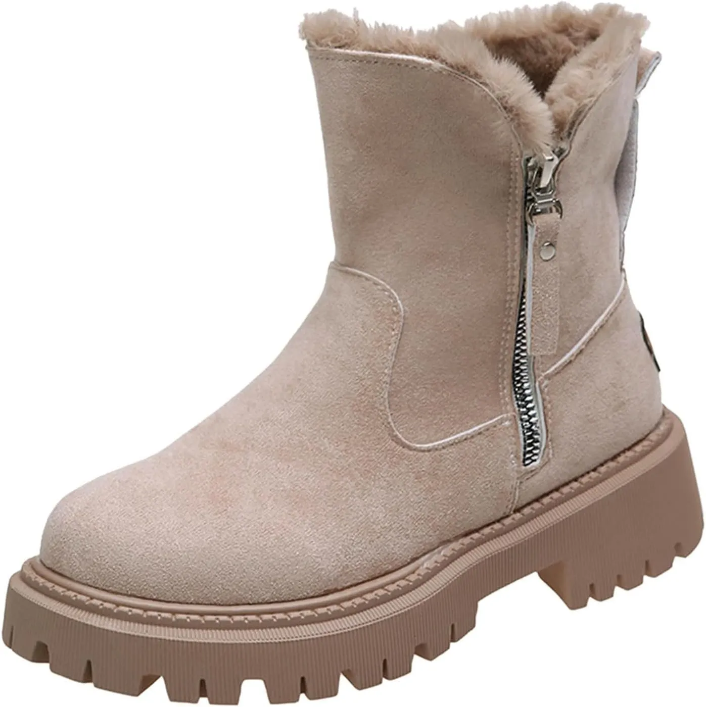Womens Warm Fur Lined Winter Snow Boots Cosy Women's Leather Boots Real Wool Winter Boots for Ultimate Comfort