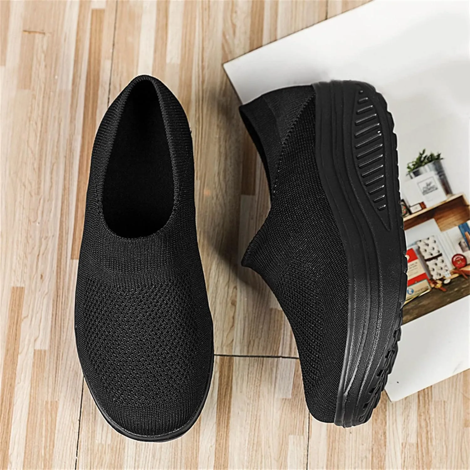 Womens White Sneakers Casual Wide Zapato Antiderrapante Mujer Womens Slip On Athletic Shoes Wide Width Women Sneakers Size 6 Wide Zapatillas De Mujer Con Tacon