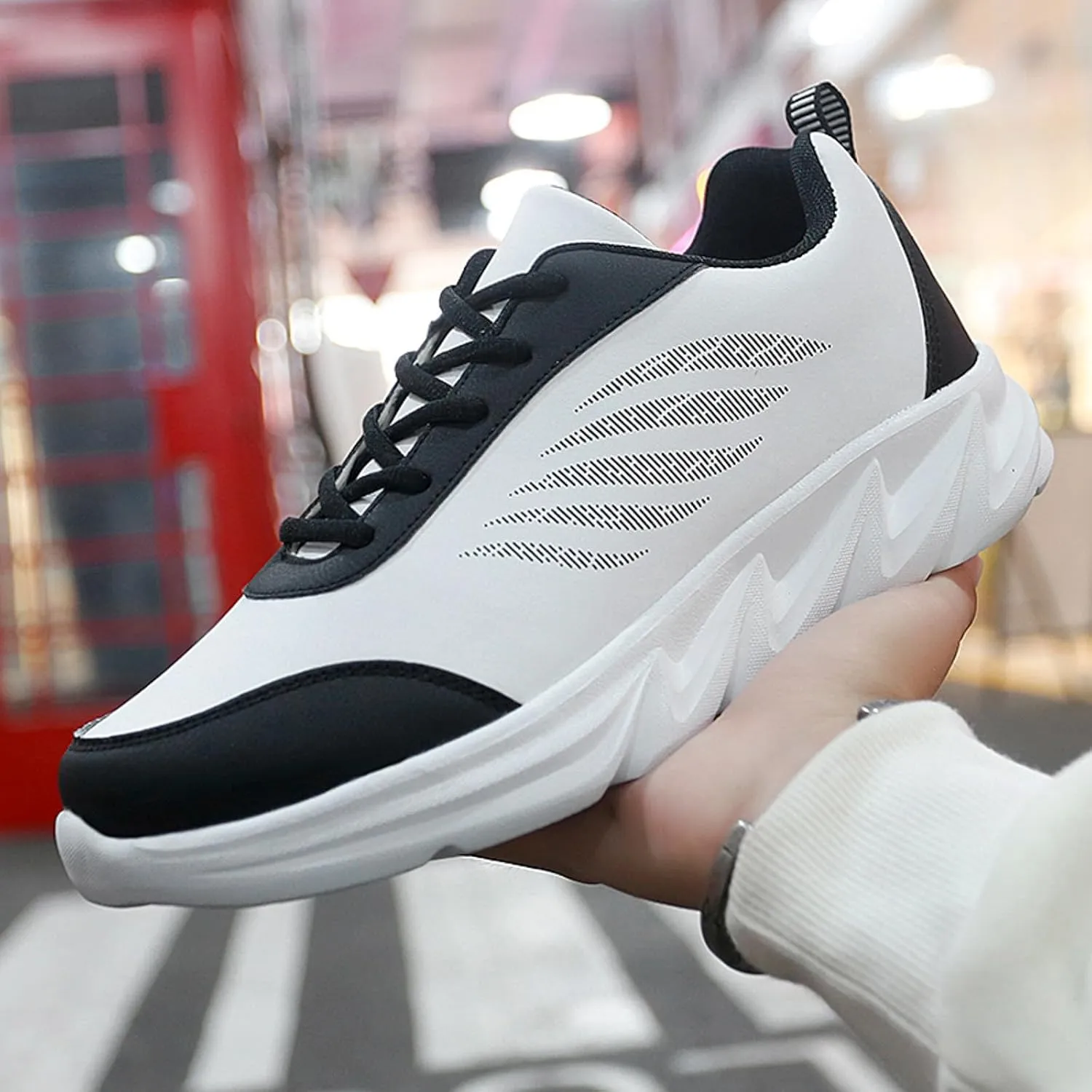 Workout Athletic Sport Shoes for Men Lace Up Lightweight Breathable Fashion Sneaker Wide Walking Shoes for Men