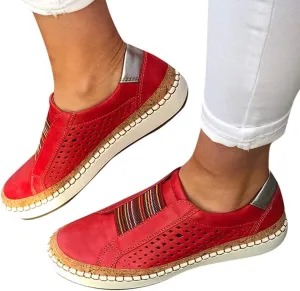 ZBYY Women's Fashion Slip-On Sneaker Breathable Casual Flat Loafers Flats Rubber Sole Canvas Shoes Summer Beach Shoes